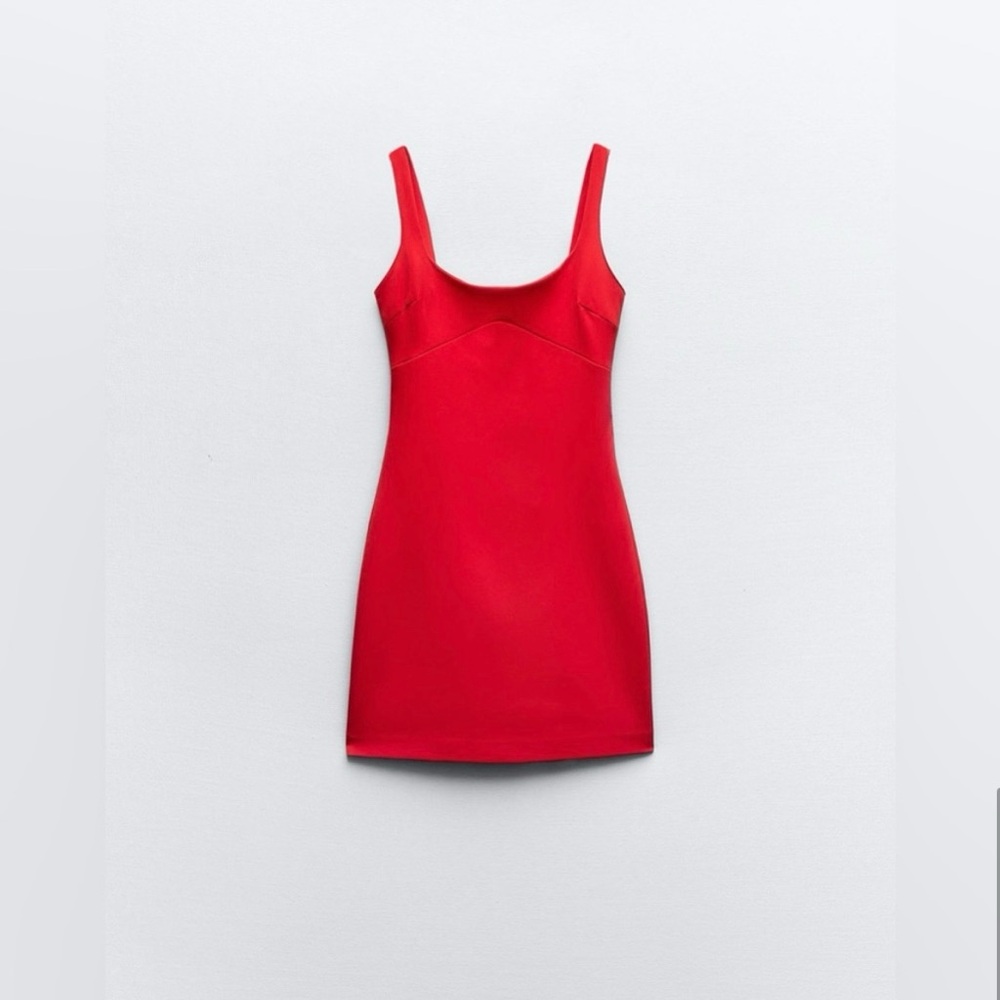 ZARA NWT Red Tailored Mini Dress
